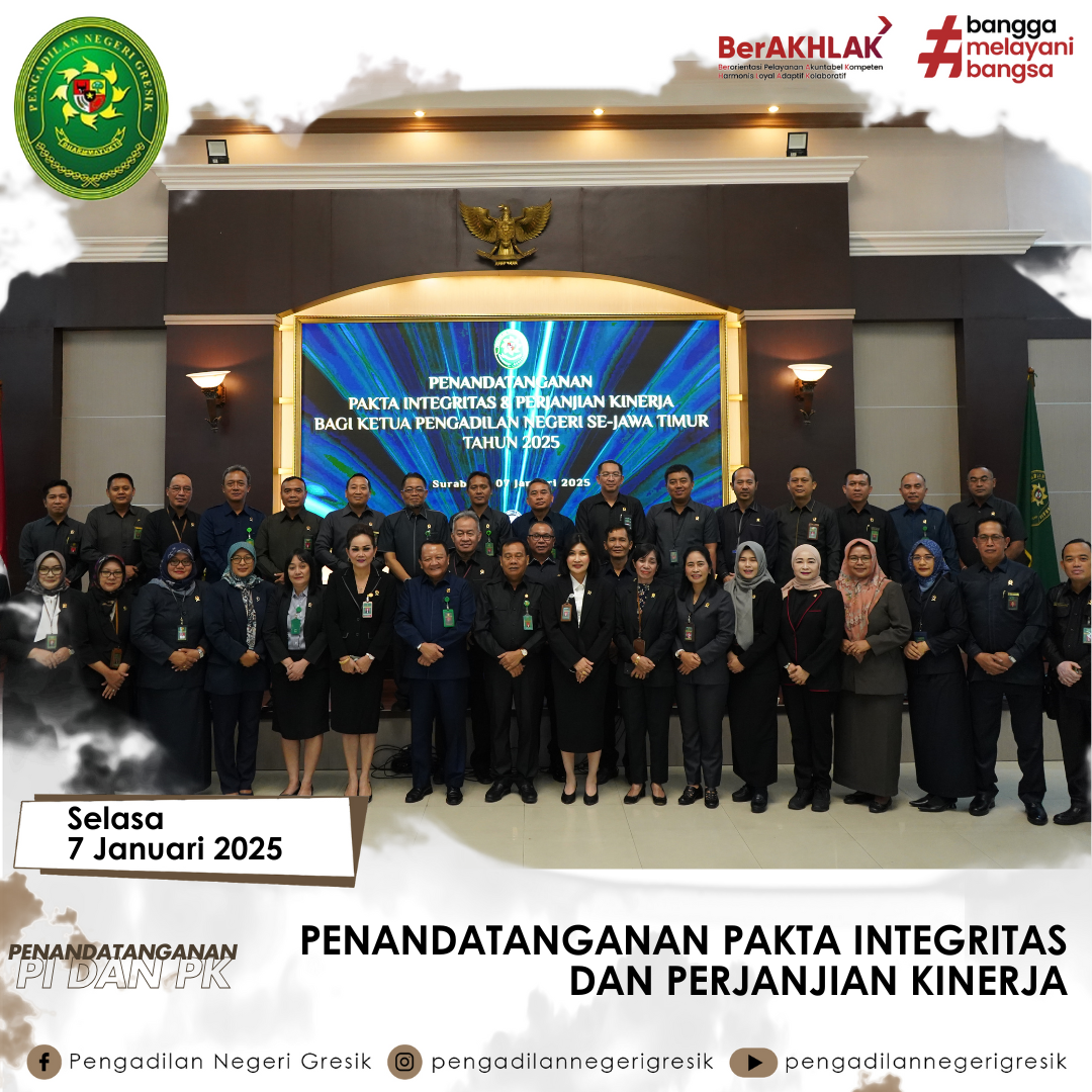 PENANDATANGANAN PAKTA INTEGRITAS DAN PERJANJIAN KINERJA 