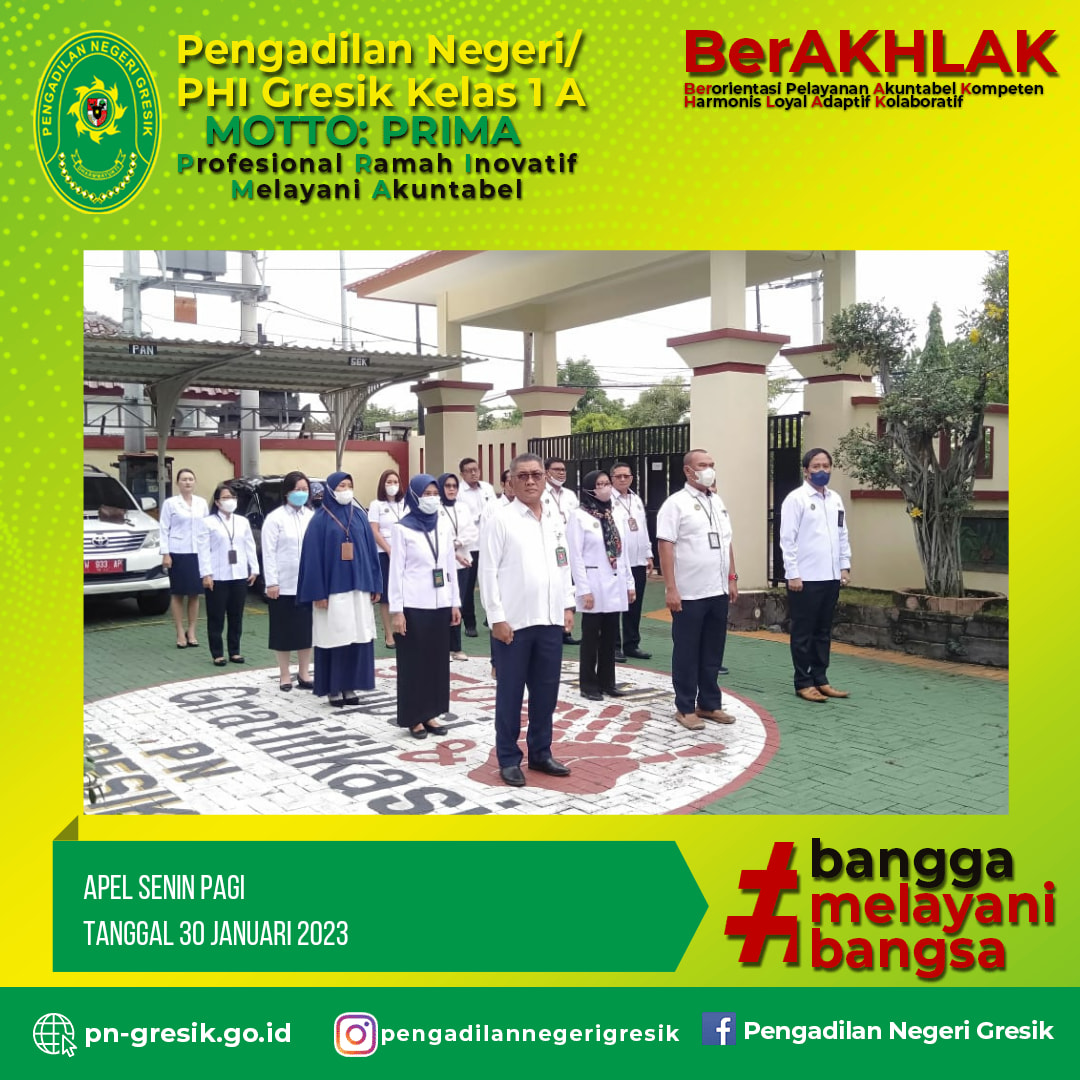 APEL SENIN PAGI TANGGAL 30 JANUARI 2023 