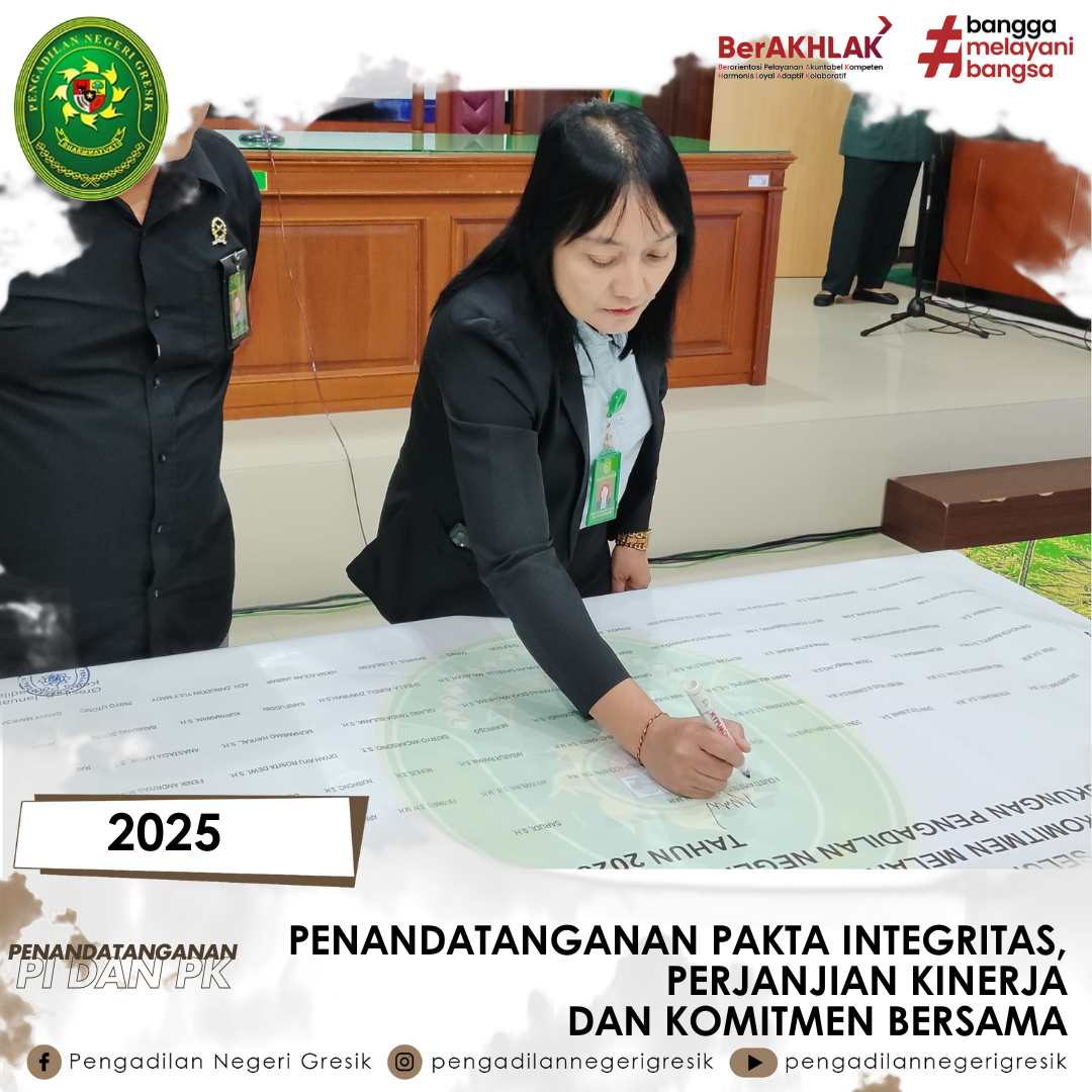 PENANDATANGANAN PAKTA INTEGRITAS, PERJANJIAN KINERJA dan KOMITMEN BERSAMA 