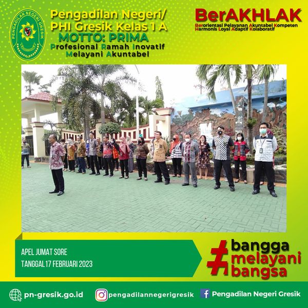 APEL JUMAT SORE TANGGAL  17 Februari 2023 