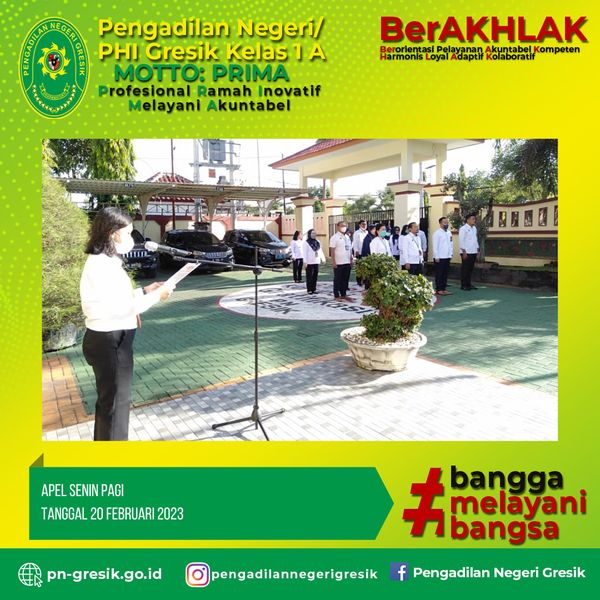 APEL SENIN PAGI TANGGAL 20 FEBRUARI 2023