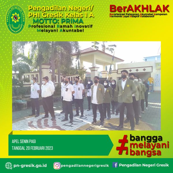 APEL SENIN PAGI TANGGAL 20 FEBRUARI 2023 