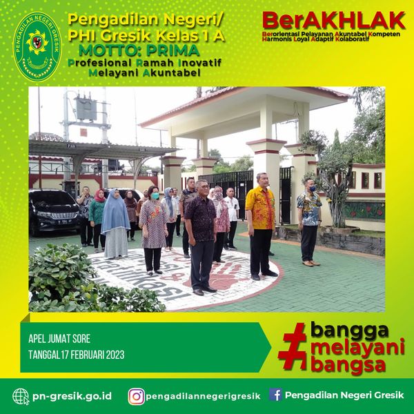 APEL JUMAT SORE TANGGAL  17 Februari 2023 