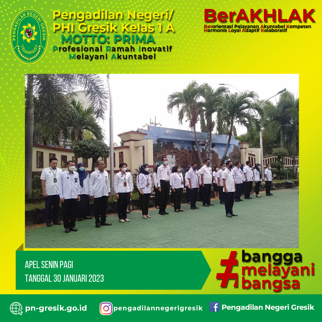 APEL SENIN PAGI TANGGAL 30 JANUARI 2023 