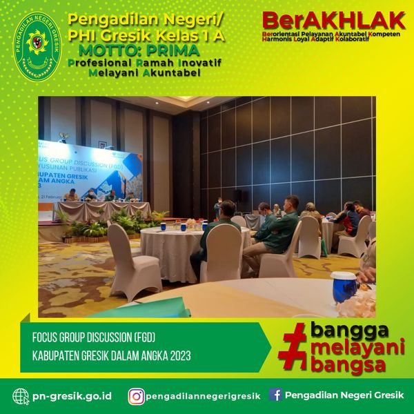 FOCUS GROUP DISCUSSION (FGD) KABUPATEN GRESIK DALAM ANGKA 2023 