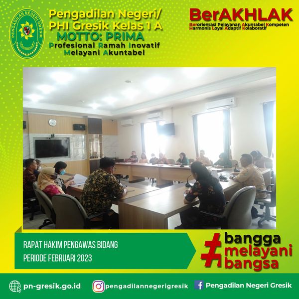 RAPAT HAKIM PENGAWAS BIDANG PERIODE FEBRUARI 2023