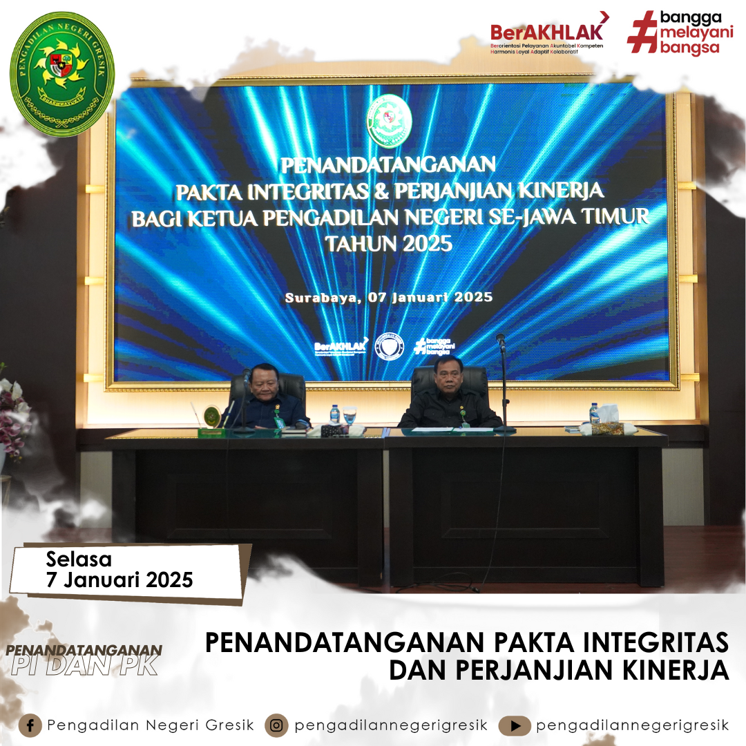 PENANDATANGANAN PAKTA INTEGRITAS DAN PERJANJIAN KINERJA 