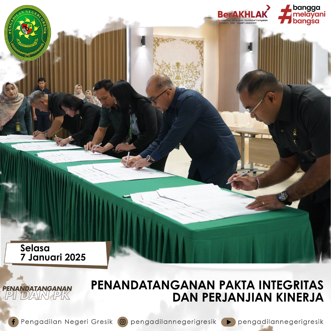 PENANDATANGANAN PAKTA INTEGRITAS DAN PERJANJIAN KINERJA 