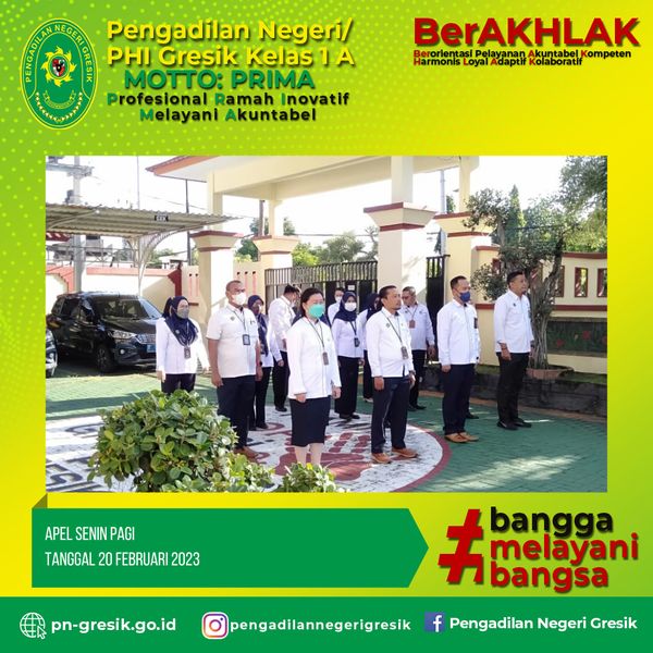 APEL SENIN PAGI TANGGAL 20 FEBRUARI 2023 
