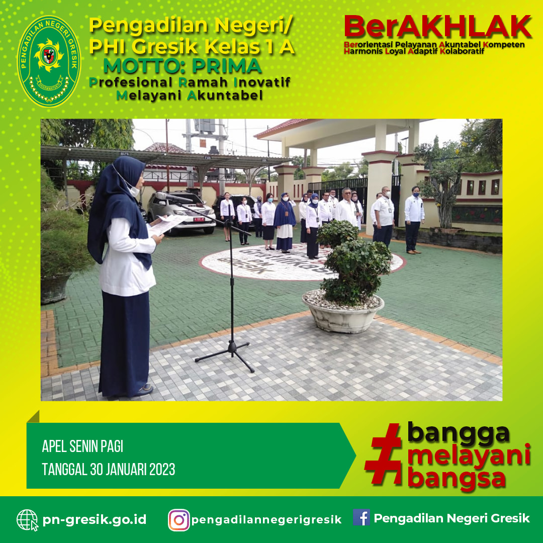 APEL SENIN PAGI TANGGAL 30 JANUARI 2023 
