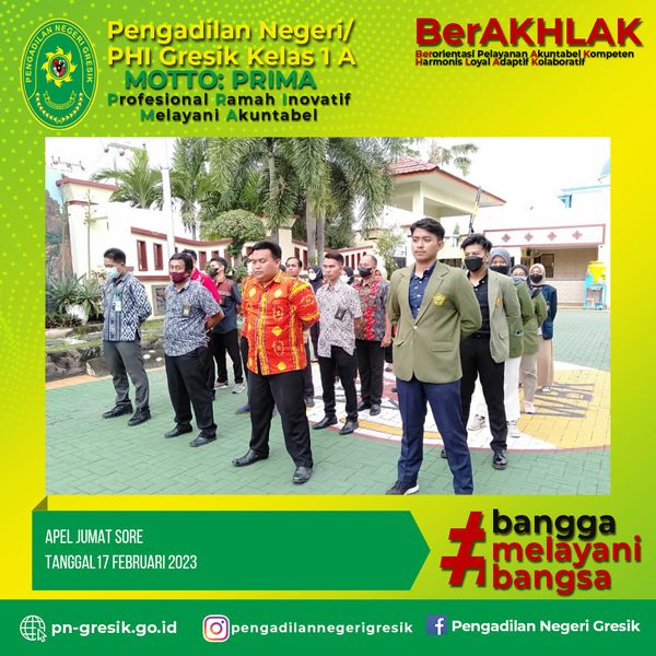 APEL JUMAT SORE TANGGAL  17 Februari 2023 