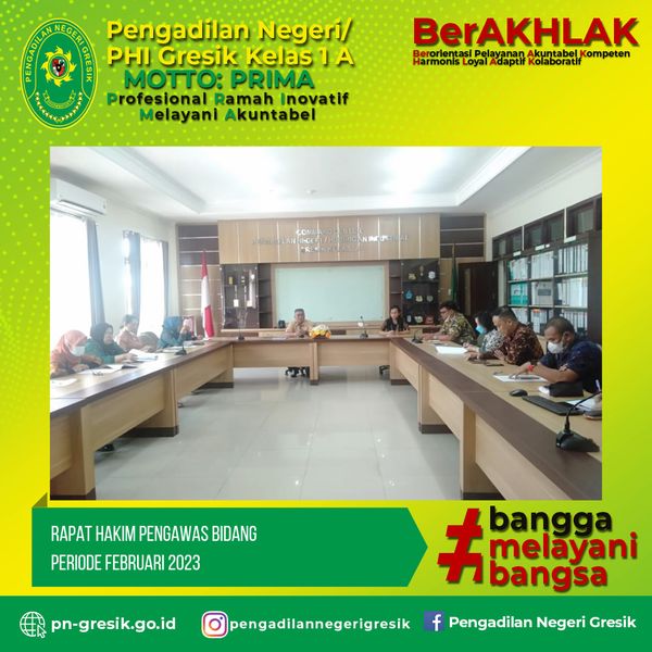 RAPAT HAKIM PENGAWAS BIDANG PERIODE FEBRUARI 2023 